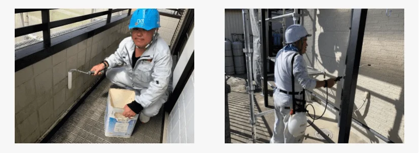 軽く洗浄・抗菌剤を塗布